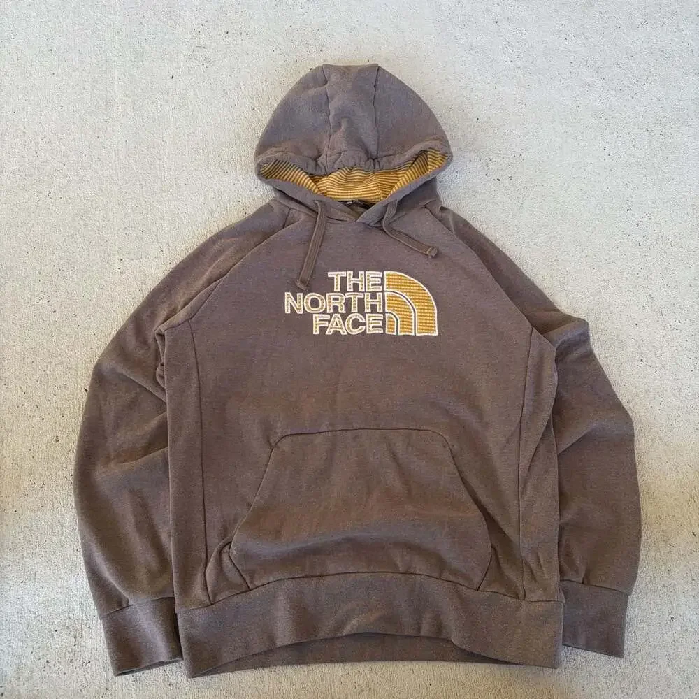 Y2K The North Face Men's Brown Hoodie Pullover Sz L